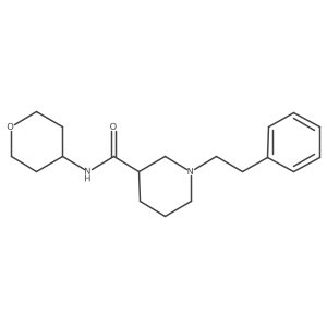 N-(oxan-4-yl)-1-(2-phenylethyl)piperidine-3-carboxamide Structure