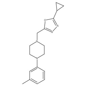 1-[(5-Cyclopropyl-1,3,4-oxadiazol-2-yl)methyl]-4-(3-methylphenyl)piperazine Structure