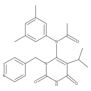 N-(3,5-Dimethylphenyl)-N-[1,2,3,6-tetrahydro-5-(1-methylethyl)-2,6-dioxo-3-(4-pyridinylmethyl)-4-pyrimidinyl]acetamide Structure