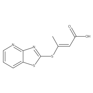 2-Butenoic acid,3-(thiazolo[4,5-b]pyridin-2-ylthio)- Structure