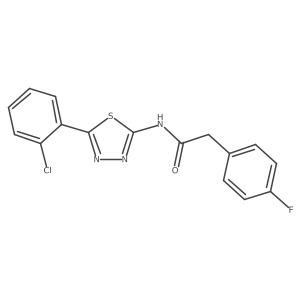 N-[5-(2-chlorophenyl)-1,3,4-thiadiazol-2-yl]-2-(4-fluorophenyl)acetamide结构式
