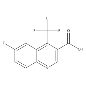 6-fluoro-4-(trifluoromethyl)quinoline-3-carboxylic Acid结构式