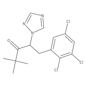 4,4-Dimethyl-2-(1H-1,2,4-triazol-1-yl)-1-(2,3,5-trichlorophenyl)-3-pentanone结构式