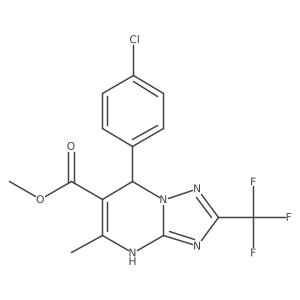 Methyl 7-(4-chlorophenyl)-5-methyl-2-(trifluoromethyl)-4,7-dihydro-[1,2,4]triazolo[1,5-a]pyrimidine-6-carboxylate Structure
