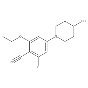 Benzonitrile,2-ethoxy-6-fluoro-4-(4-hydroxy-1-piperidinyl)-结构式