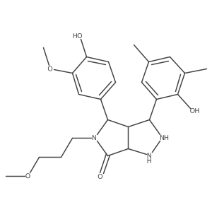 3-(2-Hydroxy-3,5-dimethylphenyl)-4-(4-hydroxy-3-methoxyphenyl)-5-(3-methoxypropyl)-1,2,3,3a,4,6a-hexahydropyrrolo[3,4-c]pyrazol-6-one Structure