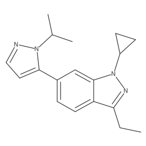 1-Cyclopropyl-3-ethyl-6-(1-isopropyl-1h-pyrazol-5-yl)-1h-indazole Structure