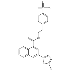 2-(5-bromothiophen-2-yl)-N-[2-(4-sulfamoylphenyl)ethyl]quinoline-4-carboxamide Structure