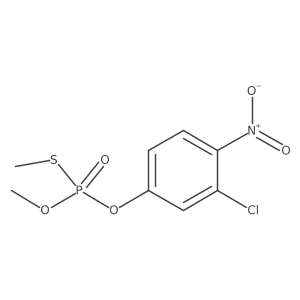 O-(3-Chloro-4-nitrophenyl) O,S-dimethyl phosphorothioate Structure