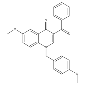 3-Benzoyl-6-methoxy-1-[(4-methoxyphenyl)methyl]-1,4-dihydroquinolin-4-one结构式