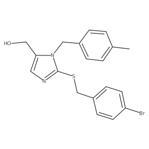 2-[[(4-Bromophenyl)methyl]thio]-1-[(4-methylphenyl)methyl]-1H-imidazole-5-methanol结构式