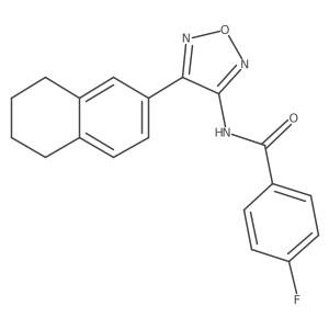 4-fluoro-N-[4-(5,6,7,8-tetrahydronaphthalen-2-yl)-1,2,5-oxadiazol-3-yl]benzamide结构式