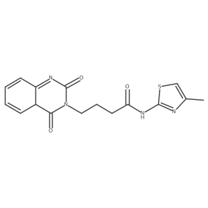 4-(2,4-dioxo-4aH-quinazolin-3-yl)-N-(4-methyl-1,3-thiazol-2-yl)butanamide Structure