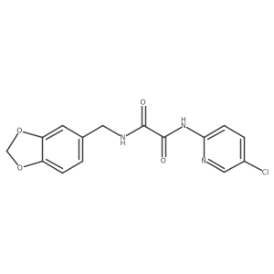 N1-(benzo[d][1,3]dioxol-5-ylmethyl)-N2-(5-chloropyridin-2-yl)oxalamide结构式