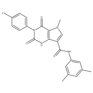 3-(4-chlorophenyl)-N-(3,5-dimethylphenyl)-5-methyl-2,4-dioxo-1H,2H,3H,4H,5H-pyrrolo[3,2-d]pyrimidine-7-carboxamide Structure