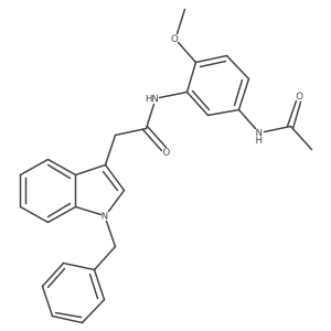 N-(5-acetamido-2-methoxyphenyl)-2-(1-benzyl-1H-indol-3-yl)acetamide Structure