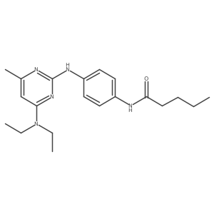 N-(4-((4-(diethylamino)-6-methylpyrimidin-2-yl)amino)phenyl)pentanamide结构式