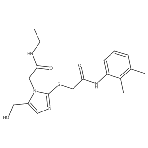 N-(2,3-dimethylphenyl)-2-((1-(2-(ethylamino)-2-oxoethyl)-5-(hydroxymethyl)-1H-imidazol-2-yl)thio)acetamide结构式
