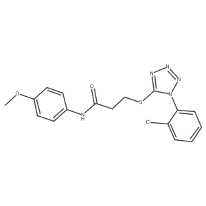 3-{[1-(2-chlorophenyl)-1H-tetrazol-5-yl]sulfanyl}-N-(4-methoxyphenyl)propanamide Structure