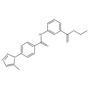 ethyl 3-({[4-(5-methyl-1H-1,2,3-triazol-1-yl)phenyl]carbonyl}amino)benzoate Structure