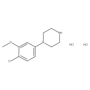 1-(4-Chloro-3-methoxyphenyl)piperazine dihydrochloride结构式