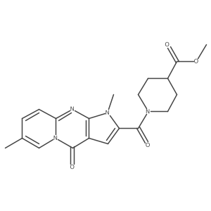 Methyl 1-(1,7-dimethyl-4-oxo-1,4-dihydropyrido[1,2-a]pyrrolo[2,3-d]pyrimidine-2-carbonyl)piperidine-4-carboxylate结构式
