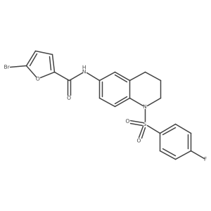 5-bromo-N-(1-((4-fluorophenyl)sulfonyl)-1,2,3,4-tetrahydroquinolin-6-yl)furan-2-carboxamide Structure