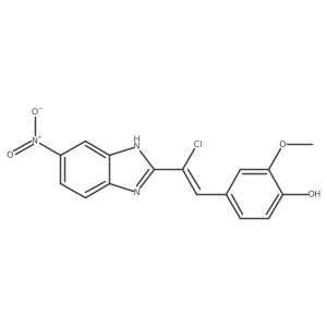 4-[2-Chloro-2-(6-nitro-1H-benzimidazol-2-yl)ethenyl]-2-methoxyphenol Structure