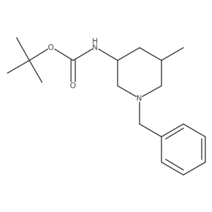 tert-Butyl ((3S,5S)-1-benzyl-5-methylpiperidin-3-yl)carbamate结构式