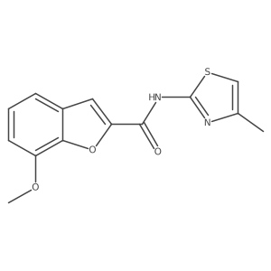 7-methoxy-N-(4-methyl-1,3-thiazol-2-yl)-1-benzofuran-2-carboxamide Structure