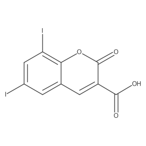 6,8-Diiodo-2-oxo-2H-chromene-3-carboxylic Acid Structure