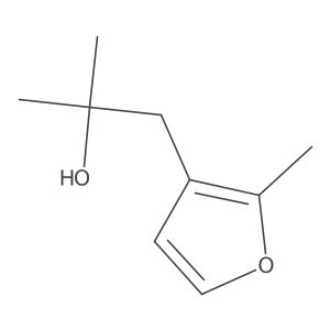 2-Methyl-1-(2-methylfuran-3-yl)propan-2-ol结构式
