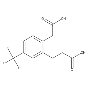2-(2-Carboxyethyl)-4-(trifluoromethyl)phenylacetic acid Structure