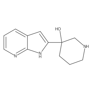 3-(1H-Pyrrolo[2,3-b]pyridin-2-yl)-3-piperidinol Structure