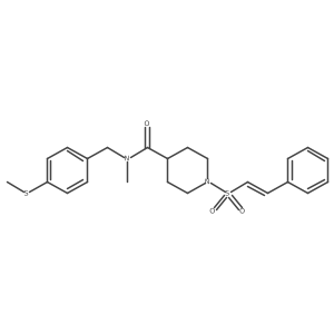 N-methyl-N-{[4-(methylsulfanyl)phenyl]methyl}-1-(2-phenylethenesulfonyl)piperidine-4-carboxamide Structure