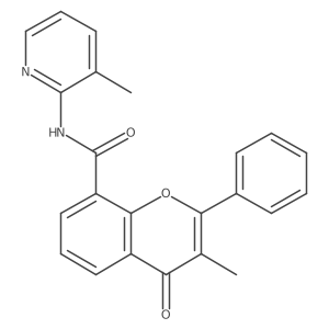 3-methyl-N-(3-methylpyridin-2-yl)-4-oxo-2-phenyl-4H-chromene-8-carboxamide Structure
