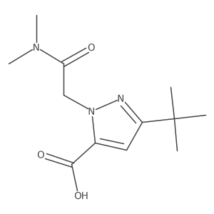 3-tert-butyl-1-(2-(dimethylamino)-2-oxoethyl)-1H-pyrazole-5-carboxylic acid Structure