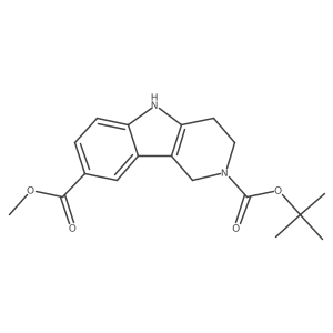 2-tert-butyl 8-methyl 3,4-dihydro-1H-pyrido[4,3-b]indole-2,8(5H)-dicarboxylate Structure