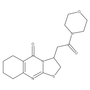 3-(2-morpholino-2-oxoethyl)-6,7,8,9-tetrahydro-2H-thiazolo[2,3-b]quinazolin-5(3H)-one Structure