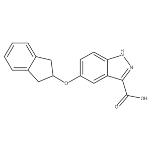 5-[(2,3-Dihydro-1H-inden-2-yl)oxy]-1H-indazole-3-carboxylic acid Structure