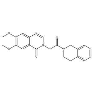3-[2-(3,4-dihydroisoquinolin-2(1H)-yl)-2-oxoethyl]-6,7-dimethoxyquinazolin-4(3H)-one Structure