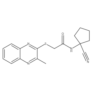 N-(1-cyanocyclopentyl)-2-[(3-methylquinoxalin-2-yl)sulfanyl]acetamide Structure