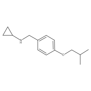 CC(C)COc1ccc(CNC2CC2)cc1结构式