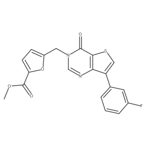 methyl 5-((7-(3-fluorophenyl)-4-oxothieno[3,2-d]pyrimidin-3(4H)-yl)methyl)furan-2-carboxylate Structure
