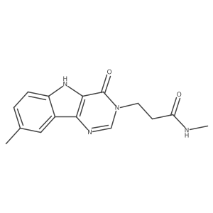 CNC(=O)CCn1cnc2c([nH]c3ccc(C)cc32)c1=O结构式