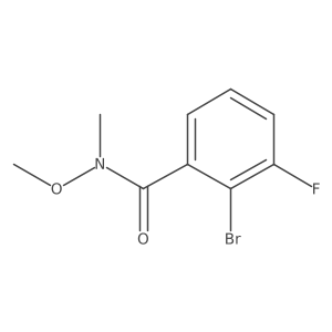 2-bromo-3-fluoro-N-methoxy-N-methylbenzamide结构式