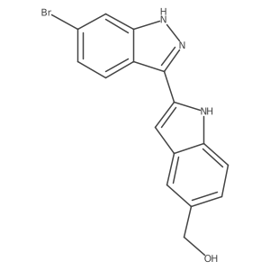 [2-(6-bromo-1H-indazol-3-yl)-1H-indol-5-yl]methanol Structure
