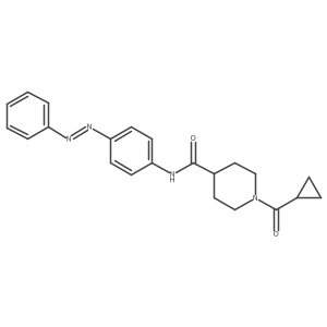 4-Piperidinecarboxamide, 1-(cyclopropylcarbonyl)-N-[4-(2-phenyldiazenyl)phenyl]-结构式
