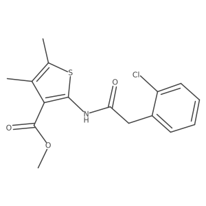 Methyl 2-[2-(2-chlorophenyl)acetamido]-4,5-dimethylthiophene-3-carboxylate Structure