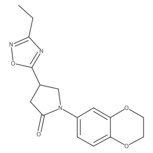 1-(2,3-Dihydro-1,4-benzodioxin-6-yl)-4-(3-ethyl-1,2,4-oxadiazol-5-yl)pyrrolidin-2-one Structure